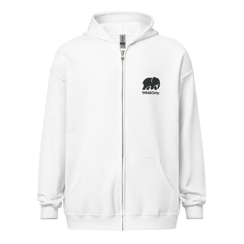 Elephant Conservation - Full Zip Womens Hoodie